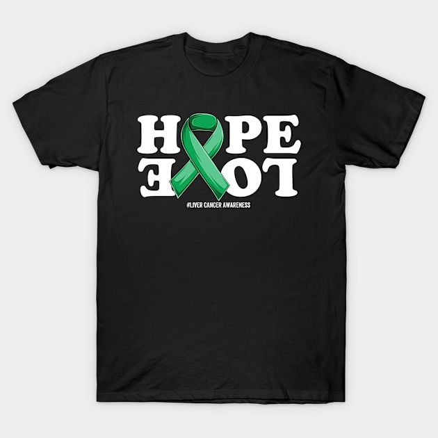 Liver Cancer Support | Emerald Green Ribbon Squad Support Liver Cancer awareness T-Shirt by OldyArt